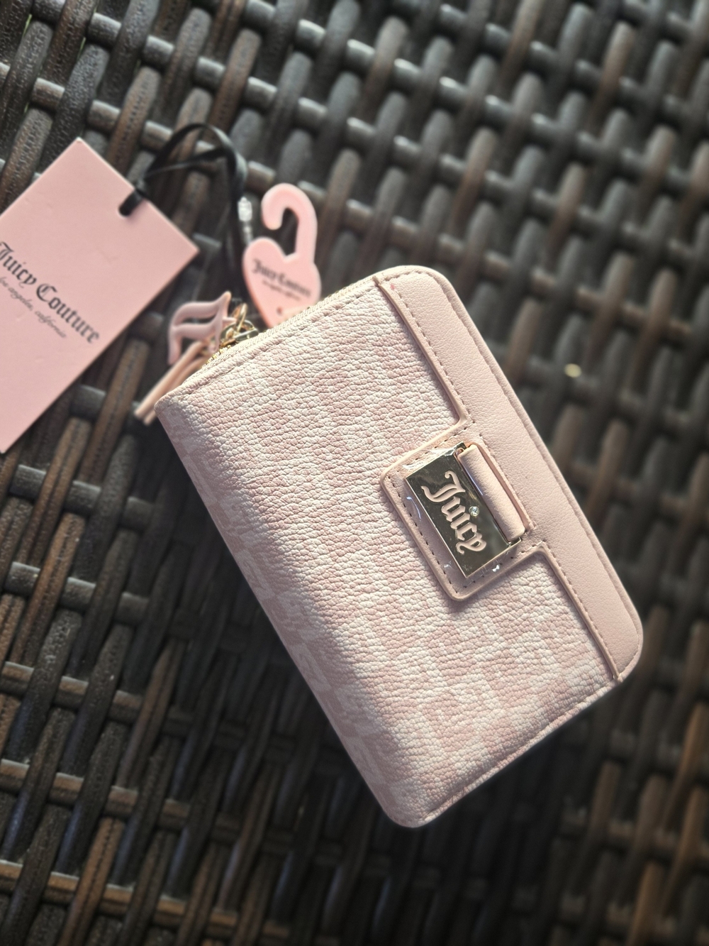 Juicy Couture Light Pink Signature Compact Wallet